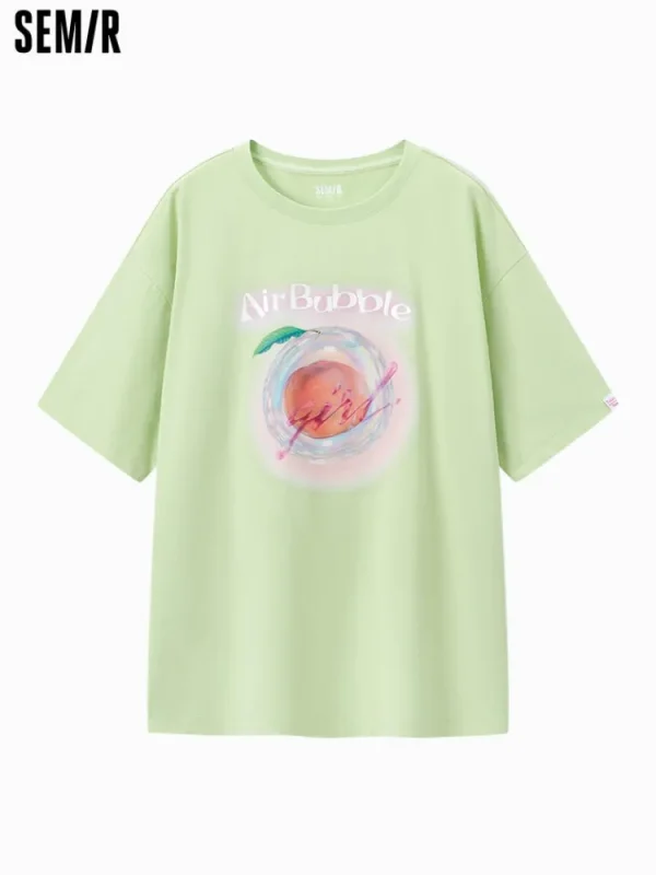 Women SEMIR Women's Knitted Comfortable Cool Antibacterial Round Neck Short Sleeves T-Shirt