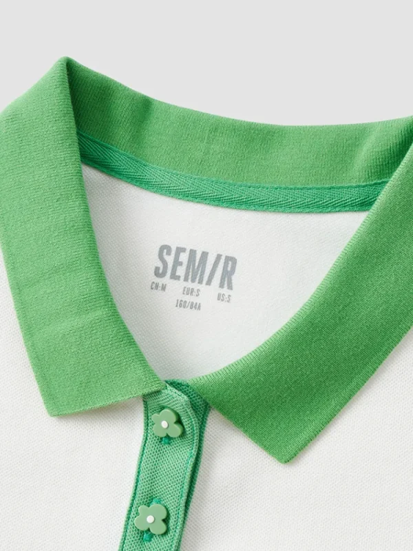 Women SEMIR Women's Knitted Comfortable Cool Antibacterial Short- sleeve Polo