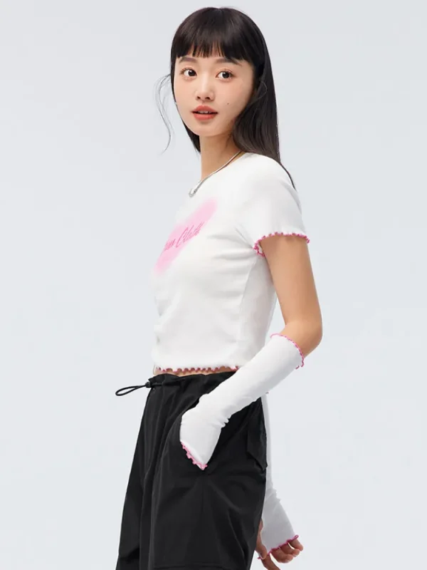 Women SEMIR Women's Knitted Round Neck Short Sleeves T-Shirt