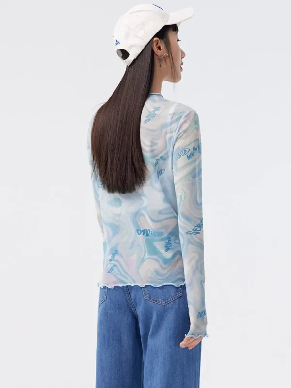 Women SEMIR Women's Knitted Round Neck Long Sleeve T-Shirt