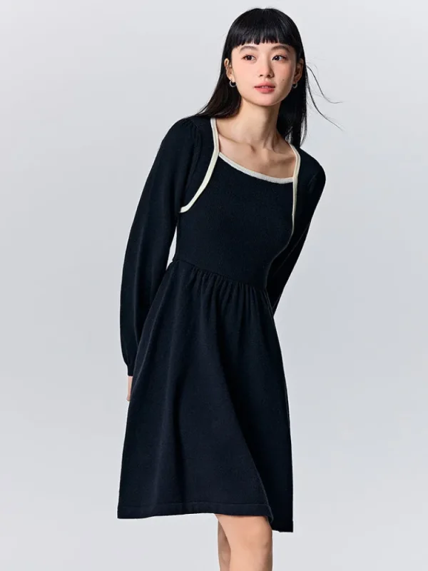 Women SEMIR Women's light khaki wool dress