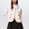 Women SEMIR Women's Polyester Contrast Stitching Fitted Knitted Jacket