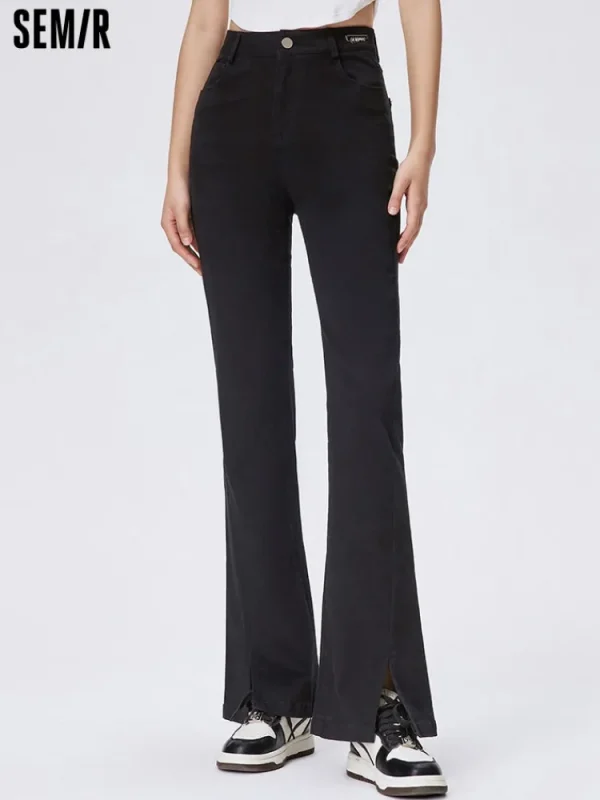 Women SEMIR Women's Stretch Washed Cotton Flared Pants