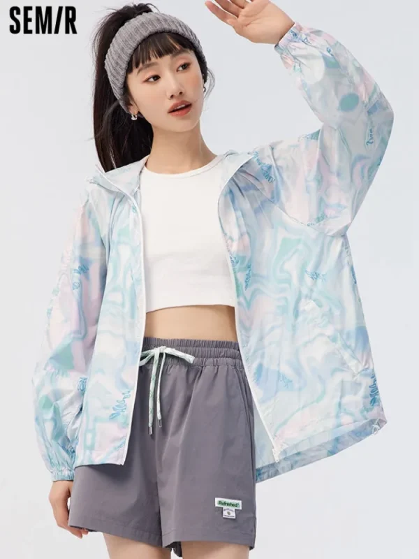 Women SEMIR Women's Sun Protection Chemical Fiber Jacket
