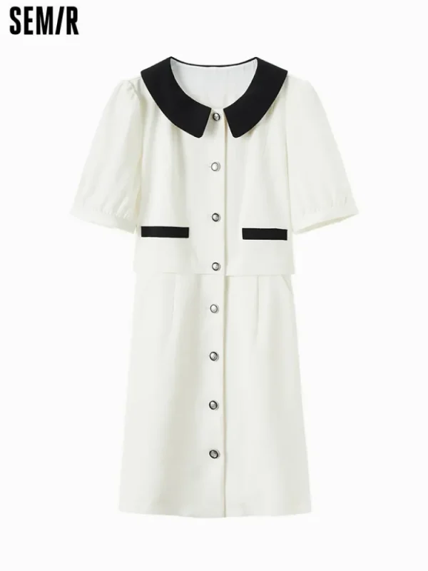 Women SEMIR Women's Textured Linen-Like Woven Dress