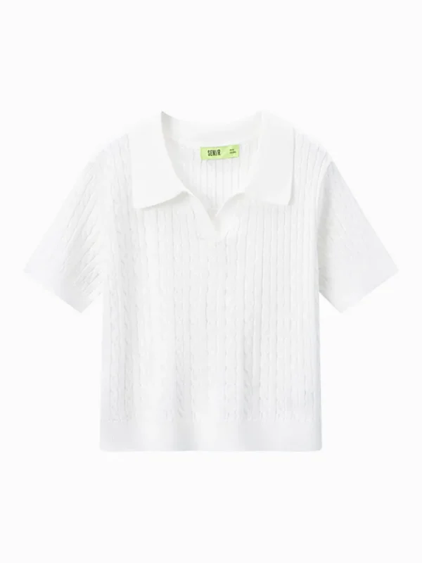 Women SEMIR Women's Worsted Lapel Sweater